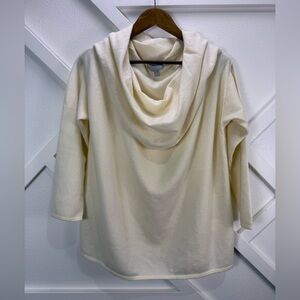 PURE Collection 100% Cashmere Ivory Cowl Neck Sweater Size 14/16